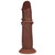 Realrock Dual Layered Realistic Sliding Skin Dildo 8" Brown