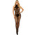 High Neck Fishnet And Lace Bodystocking Black O/S