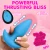 BANG! Thrusting & Vibrating Silicone Butt Plug Blue