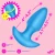BANG! Thrusting & Vibrating Silicone Butt Plug Blue