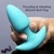 BANG! Thrusting & Vibrating Silicone Butt Plug Blue