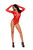 Off the Shoulder Long Sleeve Crochet Teddy Os Red