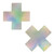 Pastease Plus X Silver Holographic Cross Nipple Pasties