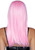 24 Inch Long Straight Bang Wig Pink