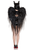 2 Pc Dark Enchantress Chiffon Wings and Horn Headband Black