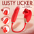 Bliss Kiss Kissing Clitoral Stimulator W Thrusting Vibrator Red