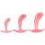 Crystal Jellies - Curved Anal Trainer Set Pink