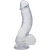 Crystal Jellies - Curved Realistic Cock With Balls - 7 Inch Clear