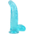 Crystal Jellies - Curved Realistic Cock With Balls - 8 Inch Teal