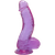 Crystal Jellies - Curved Realistic Cock With Balls - 7 Inch Purple