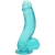 Crystal Jellies - Curved Realistic Cock With Balls - 7 Inch Teal