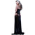 Savannah Sheer Naked Dress With Wet Look Trim & G String L/XL
