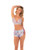 Lace Bralette w/Satin Floral Shorts - Silver Bloom L/XL