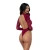 Dreamgirl Honey Long Sleeve Teddy Burgundy O/S