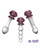 Dr. Tush's Sacred Glass Rose Collection Anal Plug Set - Glass
