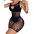 Black Pearl Tiger Stripe Romper Black