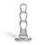 Glas Triple Play Beaded Glass Butt Plug - Clear