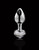 Pipedream Icicles No. 44 Hand Blown Glass Butt Plug - Clear