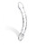 Glas Double Trouble Glass Double Dildo - Clear