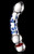 Pipedream Icicles No. 18 Hand Blown Glass G-Spot Dildo - Clear Includes Blue Knobs