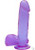 Doc Johnson Crystal Jellies 8" Ballsy Realistic Dildo - Purple