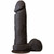 Doc Johnson ULTRASKYN Realistic Suction Cup Dildo With Balls - 8" Black