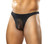 Male Power Men's Sheer Nylon Lycra Pouch Thong Black L/Xl