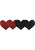 Peekaboos Stolen Kisses Hearts - Red & Black Pack Of 2 Pasties
