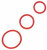 Spartacus Rubber Cock Ring Set - Red Pack Of 3