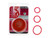 Spartacus Rubber Cock Ring Set - Red Pack Of 3
