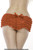 Coquette Ruffle Shorts With Back Bow Detai Red One Size Fits All