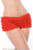 Coquette Ruffle Shorts With Back Bow Detai Red One Size Fits All