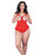 Oh La La Cheri Lace Open Cup & Crotchless Teddy Red Queen