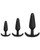 Doc Johnson Mood Naughty 1 Anal Trainer Butt Plug Kit - Black Set Of 3
