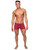 Male Power Men's Seamless Sleek Short With Sheer Pouch Red Md
