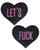Pastease Let's F*ck Hearts - Black O/S Pasties