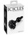 Pipedream Icicles No. 77 Hand Blown Glass Rose Butt Plug - Black