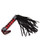 Plesur Fetish 15" Leather Flogger - Black/Red