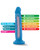 Blush Neo Dual Density 7.5" Dildo - Neon Blue