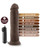 Blush Dr. Skin Dr. Throb 9.5" Vibrating Suction Cup Dildo Realistic Vibrator - Chocolate
