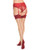 Coquette Cuban Heel & Sheer Thigh High With Back Seam Merlot/Nude Xl