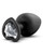 Blush Temptasia Bling Butt Plug With Gem Large - Black