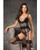 Shirley Of Hollywood Lace & Mesh Garter Teddy With Underwire Cups & Adj Garters Black Sm