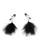 Lux Fetish Feather Nipple Clamps - Black