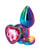 NS Novelties Rear Assets Mulitcolor Heart Small Butt Plug - Pink