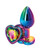 NS Novelties Rear Assets Mulitcolor Heart Small Butt Plug - Rainbow