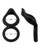 Forto F - 88 Double Ring Liquid Silicone Cock Ring - Black