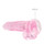 Shots Realrock Crystal Clear 8" Realistic Dildo With Balls - Pink