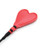 Plesur Fetish 26" Heart Pvc Crop - Black/Red