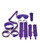 Plesur Fetish Everything Bondage 12 Piece Kit - Purple